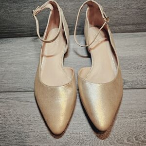 FRANCO Sarto Cream Flats Classic Strap womens 12m